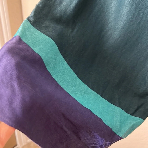 Ann Taylor Loft Wide Leg Cropped Pants. Blue/Purple. Sz14. EUC. - Picture 6 of 6